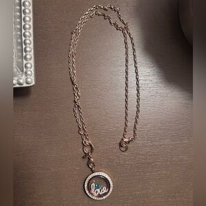 Origami owl rose gold locket